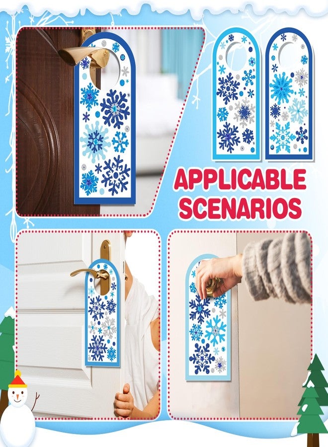 مارسبارك مجموعة مارسبارك المكونة من 24 مجموعة أدوات حرفية شتوية لعيد الميلاد، تتضمن زينة مقابض أبواب ثلاثية الأبعاد على شكل ندفات ثلجية، وملصقات ندفات ثلجية، وأنشطة منزلية موسمية لعيد الميلاد. - Image 4